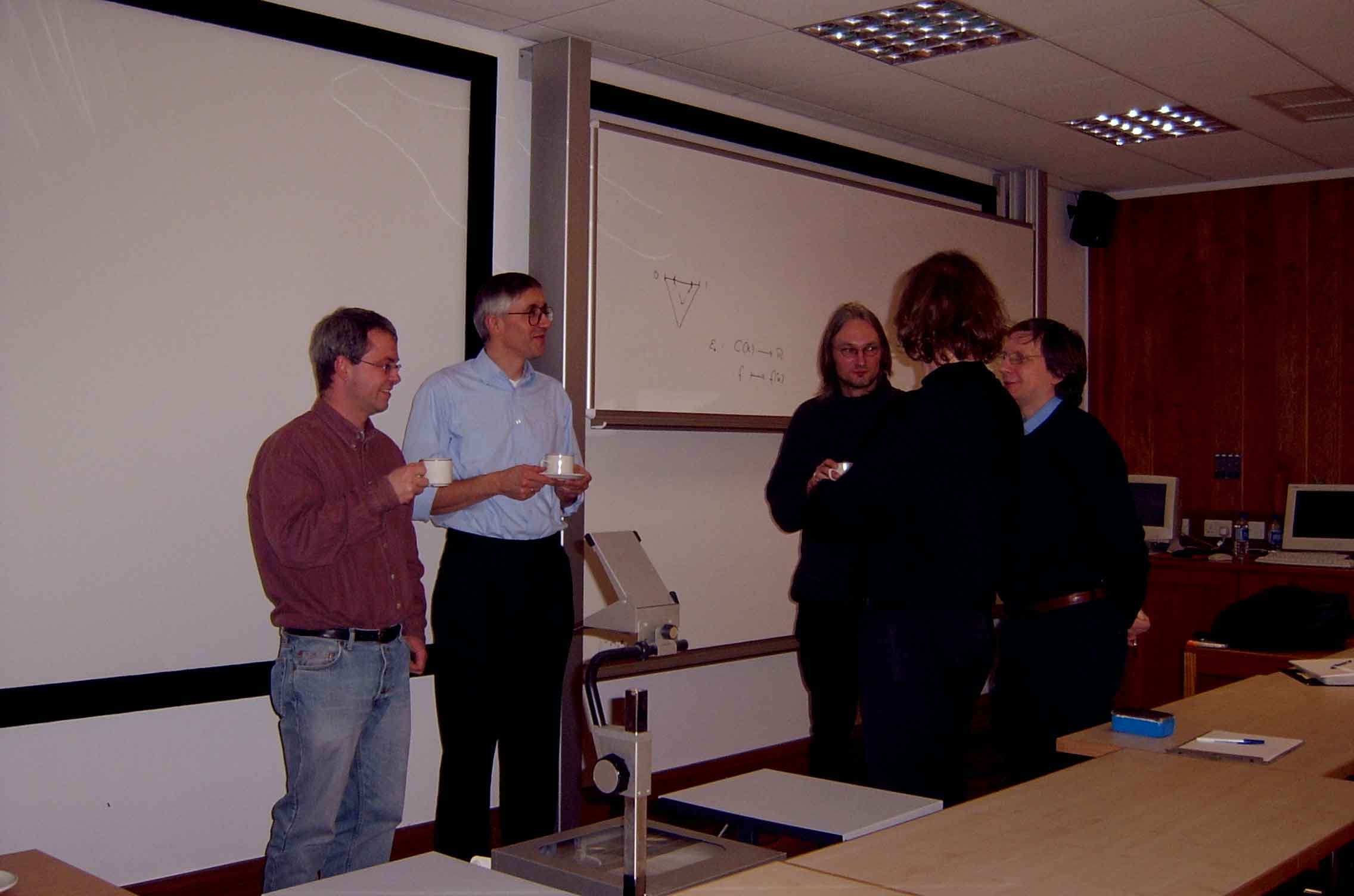 Achim Jung with colleagues in Swansea